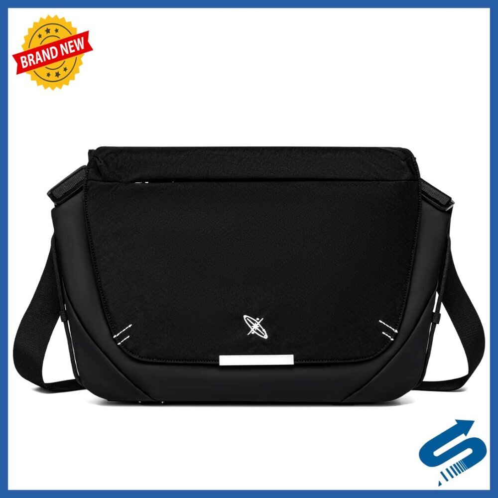 Waterproof Messenger Bag Fits 12" iPad, 15 Pockets, Adjustable Shoulder Strap